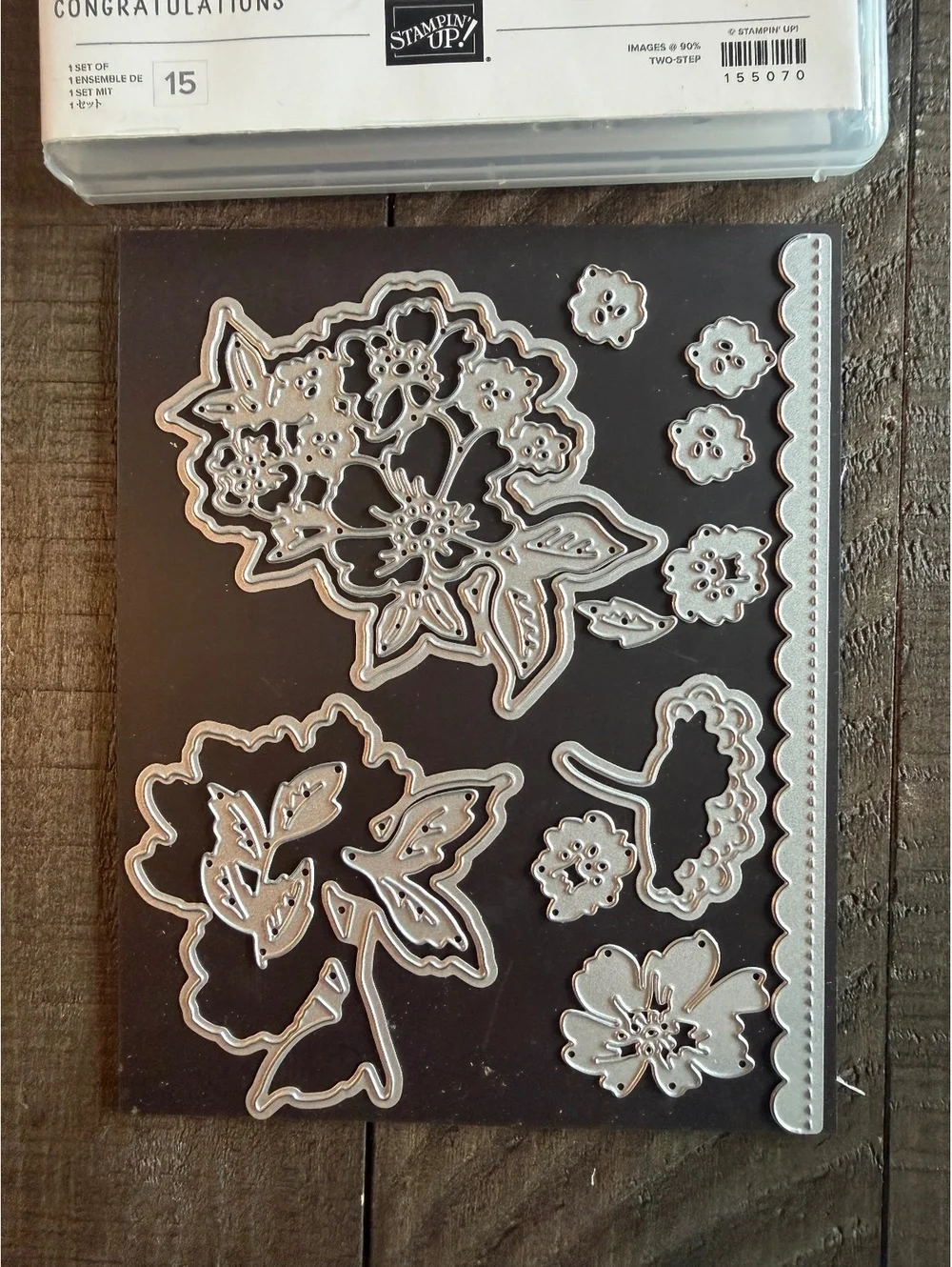 Stampin’ Up Hand-Penned Petals stamp set with Penned Flowers Dies die cut set
